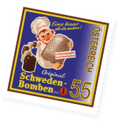 Schewedenbomben Briefmarke